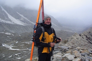Markus beim Abstieg ins Basislager