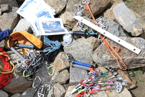 Materialsortierung im Basislager